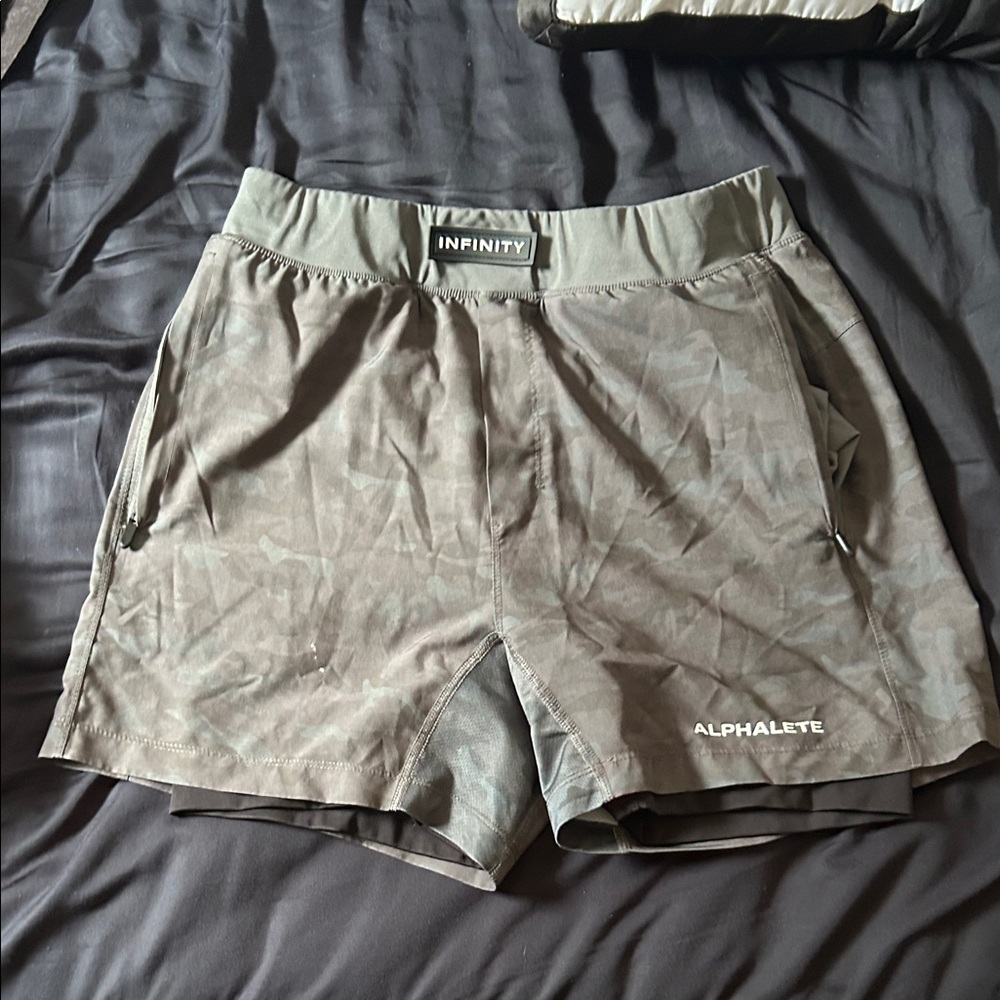 Alphalete Men's Athletic Shorts in Gray with PBNS Liner